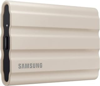 SAMSUNG T7 Shield Unidade de estado sólido portátil USB 3.2 1TB, IP65 resistente à água, SSD externo compatível com PC/Mac/Android/consoles de jogos, MUPE1T0K/AM, 2022, bege