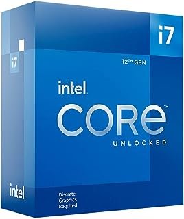 Intel Processador Core i7-12700KF Gaming Desktop 12 (8P+4E) núcleos até 5,0 GHz Desbloqueado LGA1700 Série 600 Chipset 125W