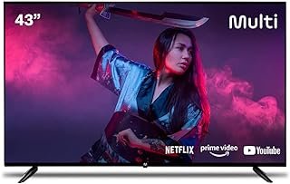 Tela 43 Pol. FHD, Smart e Wifi Integrado, Sistema Android, Dolby Audio, Google Assistente, Loja de APP, HDMI + USB + RJ45 + AV Multilaser – TL046