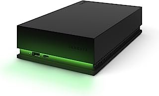 Seagate Game Drive Hub 8TB Desktop de disco rígido externo HDD-USB 3.2 Gen 1, portas USB-C e USB-A duplo, certificado Xbox, com iluminação LED verde Xbox e serviços de resgate de 3 anos (STKW8000400)