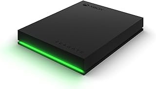 Seagate Game Drive para disco rígido externo Xbox 4TB HDD portátil – USB 3.2 geração 1, preto com barra de LED verde integrada, certificado Xbox, serviços de resgate de 3 anos (STKX4000402)