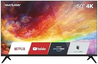 Tela 50 Pol, 4k com Função Smart e Wi-Fi Integrado Entradas HDMI + USB + RJ45 + AV Multilaser- TL032