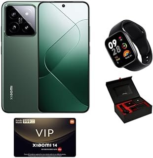 Xiaomi 14 Dual SIM Jade Green 12GB RAM 512GB 5G – Versão KSA com caixa de presente premium incluindo (Xiaomi Redmi Watch 3/Serviço de garantia VIP)