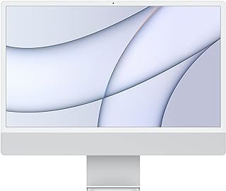 Apple iMac (de 24 polegadas, Processador M1 da Apple com CPU 8‑core e GPU 8‑core, 8 GB RAM, 256 GB) – Prateado