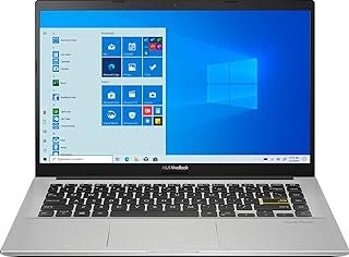 ASUS Laptop VivoBook FHD de alto desempenho de 14 polegadas, Intel i3-1005G1 até 3,4 GHz, 4 GB DDR4 3200 MHz, SSD NVMe de 128 GB, webcam, WiFi, Bluetooth, HDMI, Windows 10, pacote duplo