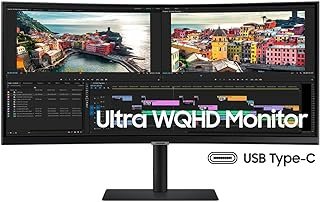 SAMSUNG Alto-falante curvo 34IN WQHD 100 Hz KVM DP/HDMI 3 anos