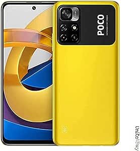 Poco M4 PRO 5G 64 GB 4 GB RAM desbloqueado de fábrica (somente GSM | Sem CDMA – não compatível com Verizon/Sprint) com pacote de carregador de carro rápido – amarelo