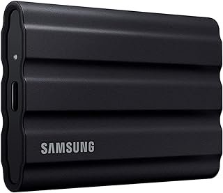 SAMSUNG T7 Shield 1 TB, até 1050 MB/s, USB 3.2 Gen2, resistente, classificação IP65, para fotógrafos, criadores de conteúdo e jogos, unidade de estado sólido externa portátil (MU-PE1T0S/AM, 2022),
