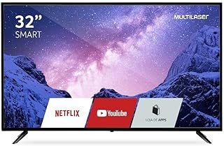 Tela 32 Pol, HD Com função DNR, Smart E Wifi Integrado Entradas HDMI/USB/RJ45/AV Multilaser – TL026