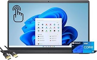 Dell Notebook Inspiron 15 3520 Touch para negócios e estudantes, tela FHD de 15,6 polegadas, Intel 4-Core i5-1155G7 de 11ª geração, RAM de 32 GB, SSD PCIe de 1 TB, teclado, HDMI, webcam, cabo HDMI PDG, Win 11 Pro, preto carbono