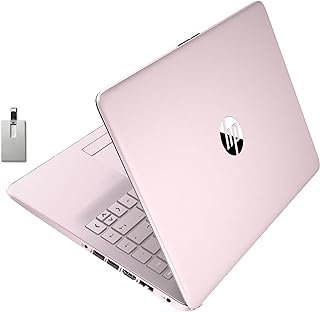 HP Stream Laptop BrightView HD de 14 polegadas, processador Intel Celeron N4120, 4 GB de RAM, 64 GB de armazenamento, gráficos Intel HD, webcam 720p, 1 ano de escritório 365, rosa, Win 11 S, cartão