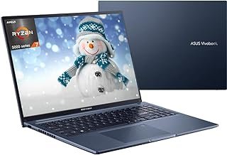 ASUS Notebook Vivobook 16 2023 mais novo, tela de 16 polegadas, processador AMD Ryzen 7 5800HS até 4,4 GHz (Beat i7-1195G7), 12GB RAM, SSD de 512 GB, WiFi 6, teclado Chiclet, fino e leve, Windows 11 Home