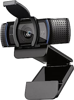 Webcam Full HD Logitech C920s com Microfone Embutido e Proteção de Privacidade para Chamadas e Gravações em Video Widescreen 1080p – Compatível com Logitech Capture