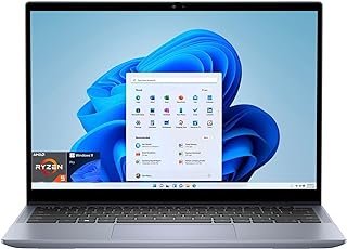 Dell Inspiron 2 em 1 Touch Laptop, tela IPS WUXGA de 14 polegadas, AMD Ryzen 5 7530U (Beat i7-11600H) até 4,5 GHz, 8 GB de RAM, SSD de 512 GB, KB retroiluminado, leitor de impressão digital, Wi-Fi 6E, USB-C, HDMI, Win 11 Pro