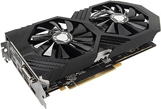 Placa Gráfica RX590 8G GDDR5, Placa Gráfica para Jogos Com Ventilador Duplo 1460 MHz 256 Bits, Suporte DP DVI HDMI, para Computador Desktop