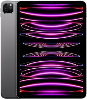 iPad Pro da Apple de 11 polegadas (4a geração): Com chip M2, tela Liquid Retina,512 GB Wi-Fi 6E+rede celular 5G,câmera frontal de 12 MP,câmeras traseiras de 12 MP e 10 MP, Face ID, Cinza-espacial