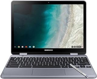 Samsung – Chromebook 2 em 1 de 12,2 polegadas com tela sensível ao toque – Intel Celeron – 4 GB de memória – 32 GB eMMC Flash Memory – Stealth Silver