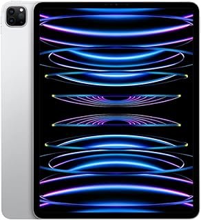 iPad Pro da Apple de 12,9 polegadas (6a geração): Com chip M2, tela Liquid Retina XDR, 2 TB Wi-Fi 6E, câmera frontal de 12 MP, câmeras traseiras de 12 MP e 10 MP, Face ID, Prateado