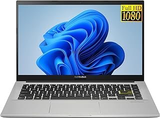 ASUS Laptop fino e leve Vivobook 2021, tela LED FHD de 14 polegadas (1920 x 1080), processador Intel Core i3-1005G1 de 10ª geração (até 3,4 Ghz), 4GB RAM, SSD PCIe de 256 GB, Conferência online,