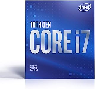 Processador de desktop Intel Core i7-10700F de 10ª geração sem processador gráfico.