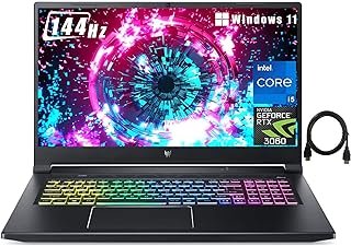 Acer Notebook Predator Helios 300 para jogos, 17,3 polegadas Full HD IPS 144Hz, Intel i5-11400H CPU, GeForce RTX 3060 GPU, 16GB DDR4RAM, 1TB PCIe SSD, teclado RGB, Windows 11 Home, TWE 4K HDMI
