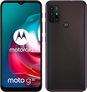 Moto G30 XT2129-2 4G LTE 128GB + 4GB GSM Global Desbloqueado Tripla Câmera Versão Internacional (sem garantia dos EUA) (não Verizon Sprint Boost Cricket) (com pacote de carregador de carro rápido) (Dark Pearl)