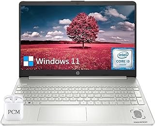 HP Laptop 15, tela FHD Micro-Edge de 15,6 polegadas, Intel Core i3-1215U, 16GB RAM, SSD NVMe de 1 TB, Windows 11, leitor de impressão digital, webcam 720p, Wi-Fi 5, prata natural, PCM