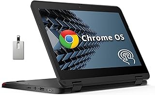 Lenovo Notebook Chromebook 500e Chromebook Gen 3, tela sensível ao toque, 11,6 polegadas, HD Rugged 2 em 1, Chromebook, Intel Celeron N5100 Quad-core (4 Core) 1,10 GHz, 8 GB RAM, SSD 64 GB, cinza, cartão USB de 32 GB
