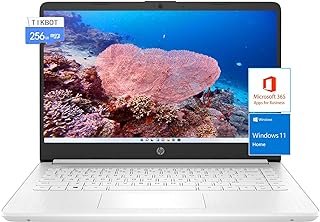 HP Stream 14 Laptop Window 11-16GB RAM – 320GB SSD – Intel Celeron N4120 – USB C – Leitor de cartão SD – Bateria de longa duração – Carregamento rápido – Wi-Fi sem fio 5 – HDMI – Webcam