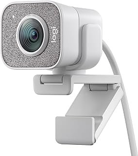 Logitech for Creators Webcam Premium StreamCam para Streaming e criação de conteúdo, Full HD 1080p 60 fps, lente de vidro premium, autofoco inteligente, para PC/Mac – branco
