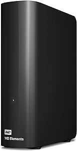 Disco rígido externo WD Elements de 12 TB, disco rígido externo USB 3.0 para armazenamento plug-and-play – WDBWLG0120HBK-NESN