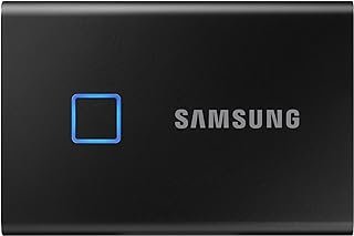 Samsung SSD portátil T7 Touch – 1 TB – SSD externo USB 3.2 Gen.2 Gen.2 Preto metálico (MU-PC1T0K/WW)