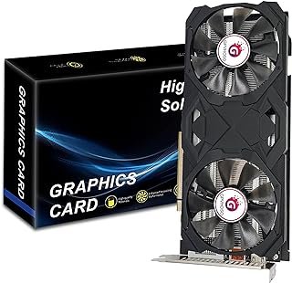 GPVHOSO Placa gráfica RX 580 8GB GDDR5 (256bit) 2048SP 1284/7000MHz Placa de vídeo com ventilador de resfriamento duplo, HDMI, DP, saída DVI, PCI Express 3.0 para jogos de computador e escritório