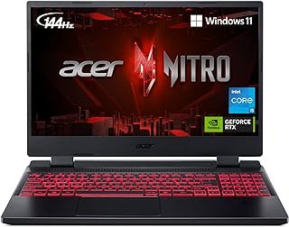 Acer Nitro 5 AN515-58-57Y8 Laptop para jogos | Intel Core i5-12500H | NVIDIA GeForce RTX 3050 Ti GPU para laptop | Tela IPS FHD 15,6