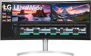 LG 38BN95C-W 38 polegadas Ultrawide qhd+ IPS Monitor curvo com conectividade Thunderbolt ™ 3, branco/prata