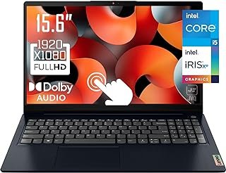 lenovo Notebook IdeaPad 3i, tela sensível ao toque FHD de 15,6 polegadas, Intel Core i5-1155G7, 16GB RAM, SSD de 1 TB, Webcam, HDMI, Wi-Fi 6, Windows 11 Home, azul abyss, JVQ mp