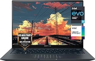 ASUS Zenbook Tela sensível ao toque OLED de 14,5 polegadas, 2,8 K (2880 x 1800) 120 Hz, Intel Core i5-13500H (Beats i7-1360P), teclado retroiluminado, impressão digital, Harman/Kardon, Win 11, com pacote WOWPC (8 GB RAM | SSD PCIe de 1 TB)
