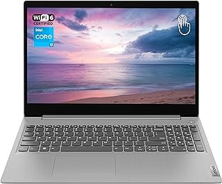 Lenovo Notebook Ideapad 3, tela sensível ao toque HD de 15,6 polegadas, processador Intel Core i3-1115G4, 12 GB de RAM, SSD de 256 GB, HDMI, webcam, Wi-Fi 6, Bluetooth, Windows 11 Home, cinza