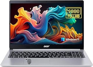 Acer Laptop Aspire 5 Slim 2023, tela Full HD de 15,6 polegadas, 12 GB de RAM, 1 TB de armazenamento SSD, processador AMD Ryzen 4 núcleos, teclado retroiluminado, login de impressão digital, HDMI, porta Ethernet, Tipo-C, Windows 11 S