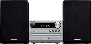 Panasonic Sistema estéreo de CD com memória USB/correspondência Bluetooth prata SC-PM250-S