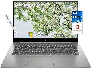 HP – Laptops Envy 17.3-Touchscreen -i7 13ª geração 14Core Intel i7-13700H| Caneta Stylus | Windows11| Teclado retroiluminado | Thunderbolt4| Wi-Fi6E| Microsoft 365| Laptop empresarial (64GB RAM |SSD PCIe 2TB)