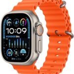 Apple Watch Ultra 2 GPS + Cellular • Caixa de titânio – 49 mm • Pulseira Oceano laranja