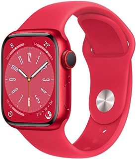 Apple Watch Series 8 (GPS + Cellular), Smartwatch com caixa (PRODUCT) RED de alumínio – 41 mm • Pulseira esportiva (PRODUCT) RED – Padrão