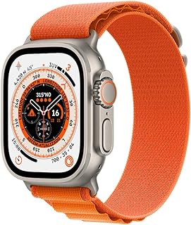 Apple Watch Ultra GPS + Cellular, Smartwatch com caixa de titânio de 49 mm com pulseira Loop Alpina laranja – M